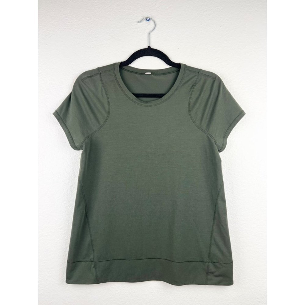 LULULEMON Army Green Athletic Performance T-Shirt, No tag